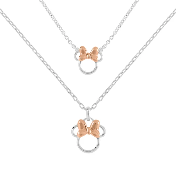 Set Collier Disney - Maman & Fille - MINNIE -  Laiton Plaqué Argent – Image 2