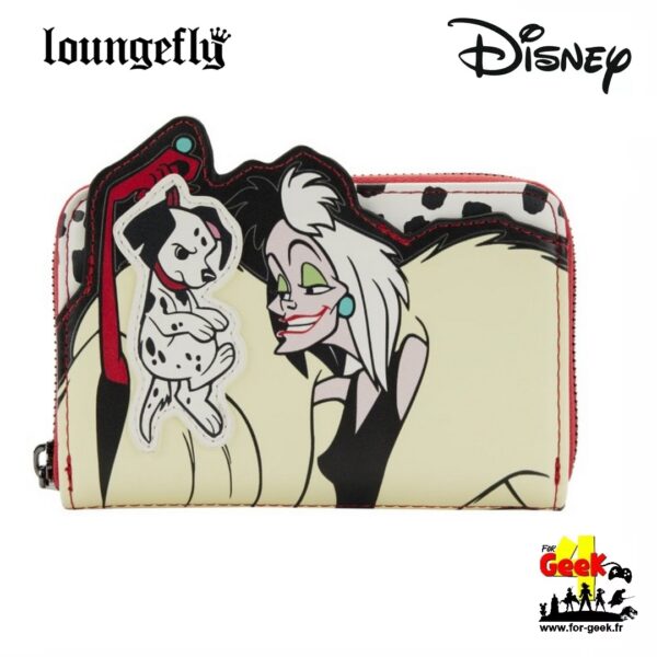 Portefeuille DISNEY  Loungefly- 101 Dalmatiens " Villains scene Cruella "