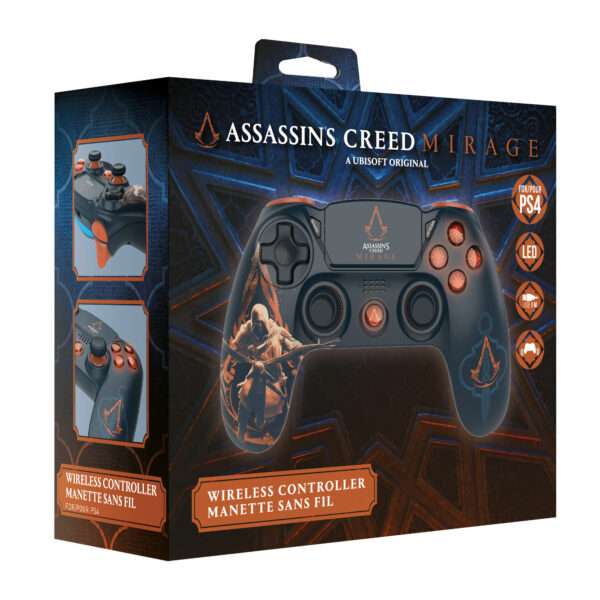 Assassin's Creed Mirage - Manette Sans Fil PS4 - Prise Jack - Boutons Lumineux - Silhouette – Image 2