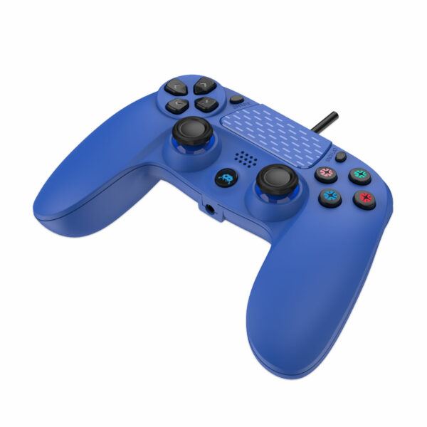 Manette Filaire Bleue pour PS4 avec Câble 3M avec prise Jack – Image 3