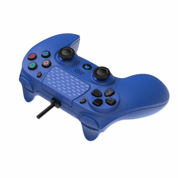 Manette Filaire Bleue pour PS4 avec Câble 3M avec prise Jack – Image 5