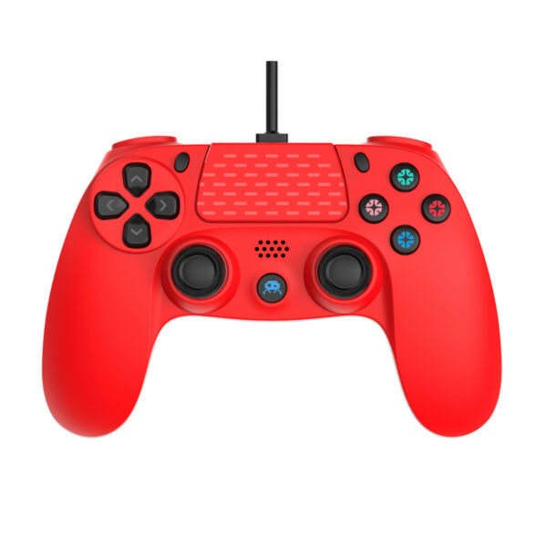 Manette Filaire Rouge pour PS4 avec Câble 3M avec prise Jack – Image 2