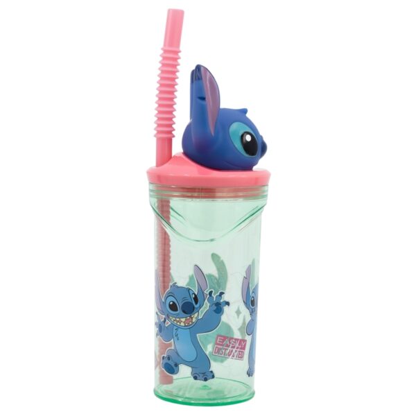 Lilo & Stitch - Verre Plastique 3D avec Paille - Stitch 360ml – Image 2