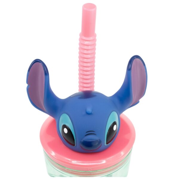 Lilo & Stitch - Verre Plastique 3D avec Paille - Stitch 360ml – Image 3