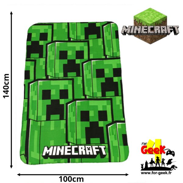 Plaid en polaire Minecraft – Creeper- 100x140cm