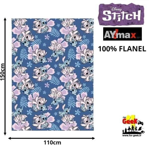 Couverture Disney Flanelle 110x150cm - Stitch & Angel