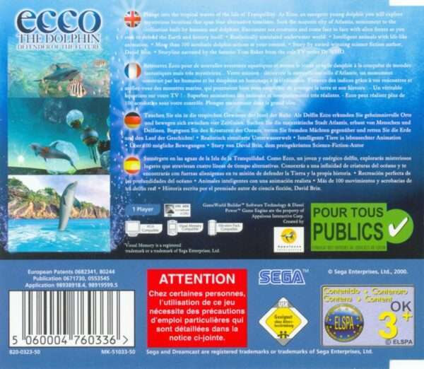 Jeu Dreamcast - Ecco the Dolphin - VF Occ – Image 3