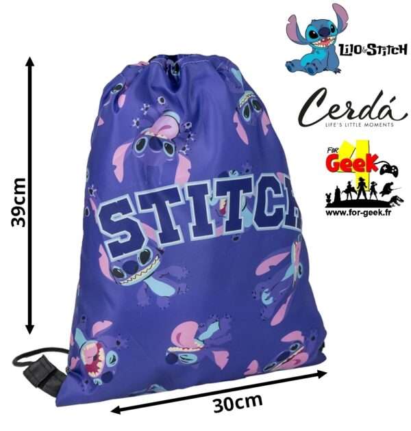 Sac de Gym STITCH - 626 - 39x30cm