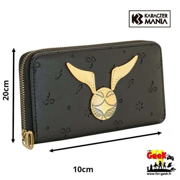 Portefeuille HARRY POTTER - Golden Snitch Black - 19x10x2.5cm