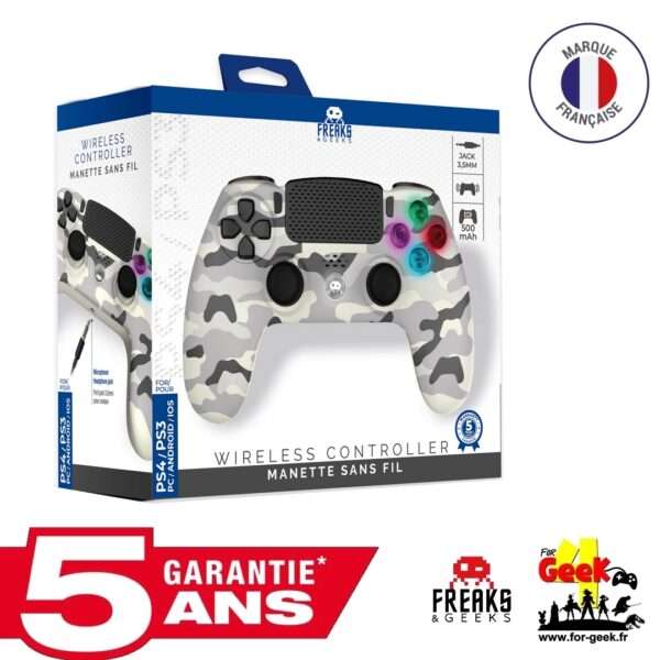 Manette Sans Fil Camo/Blanche PS4