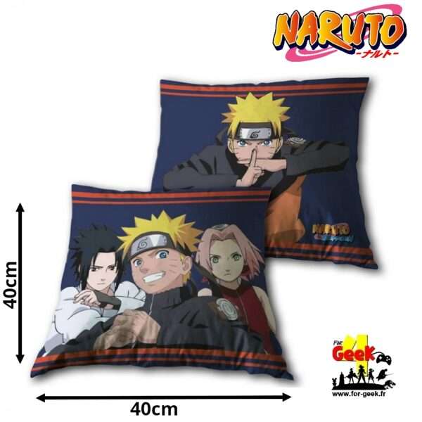 Coussin - NARUTO - Naruto, Sasuke & Sakura - 40X40cm