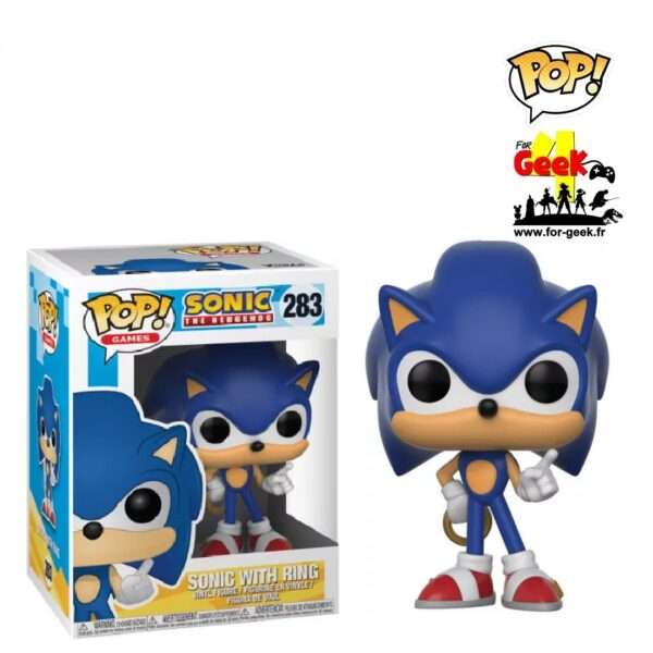 Figurine - SONIC - POP N° 283 - Sonic with Ring