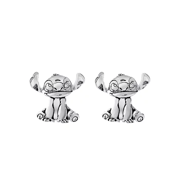 Clous d'Oreilles - Disney STITCH - Laiton Plaqué Argent – Image 2