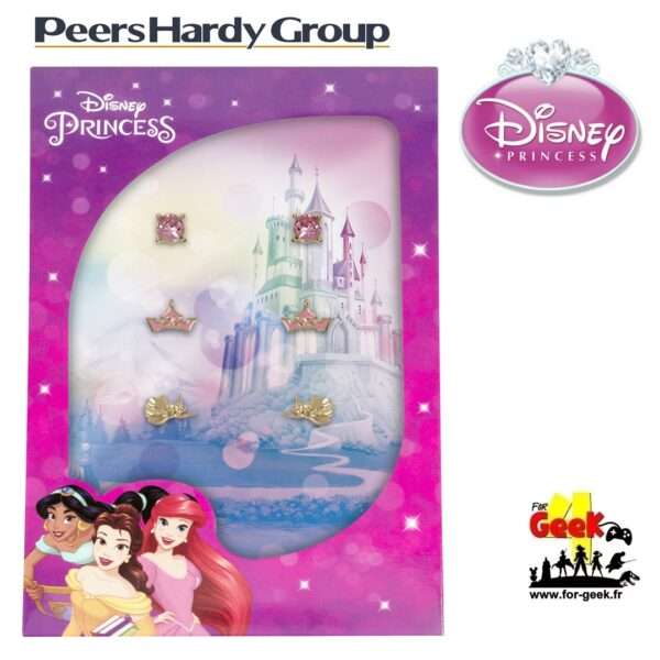 Set 3 Paires de Clous d'Oreilles - Disney Princesse