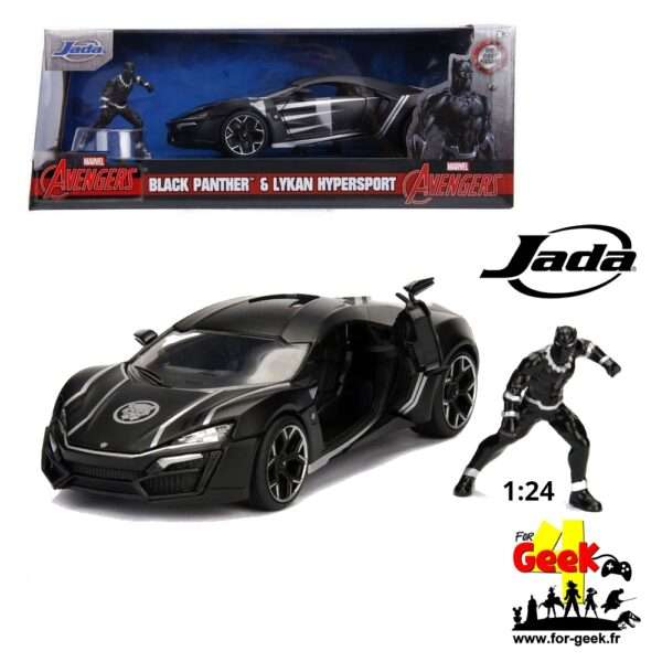 Véhicule - MARVEL - Black Panther & Lykan Hypersport - 1:24 destock