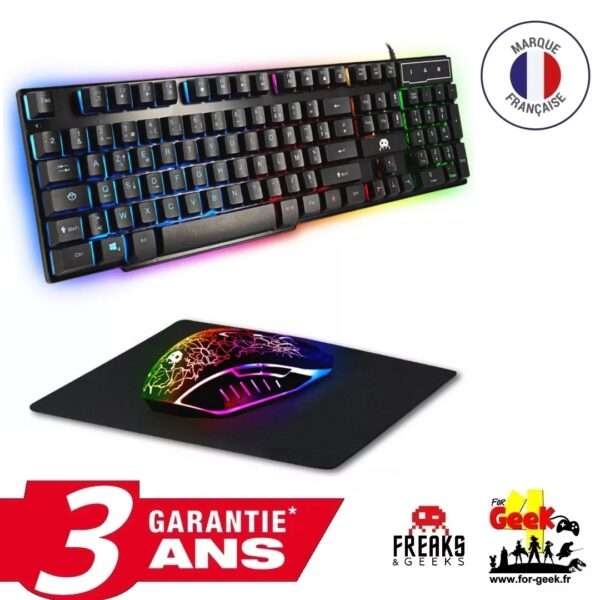 Pack Clavier Souris Tapis F&G CS-200