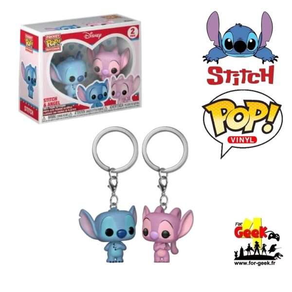 Set 2 Porte-Clés POP! STITCH & Angel