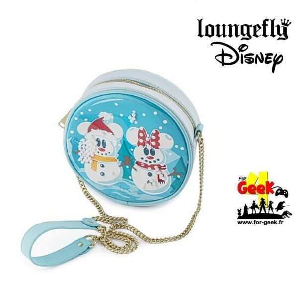 Sac à bandoulière loungely Snowman Minnie & Mickey Snow Globe Soldes