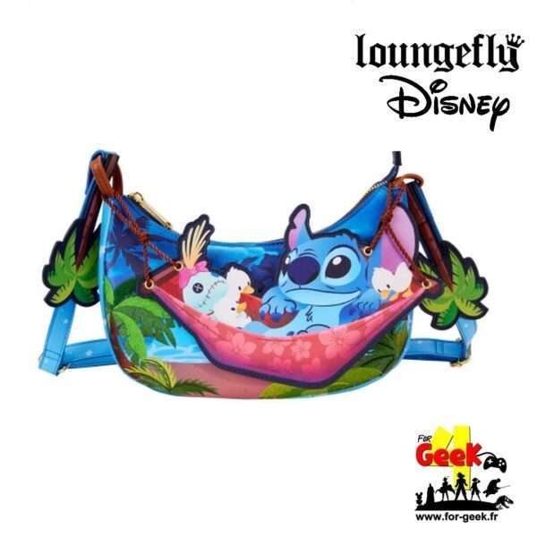 Sac Bandoulière en Nylon LoungeFly - LILO & STITCH - Camping Cuties