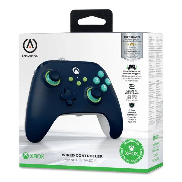 Manette Filaire- Xbox Series X/S et PC - Mariner Blue - Power A