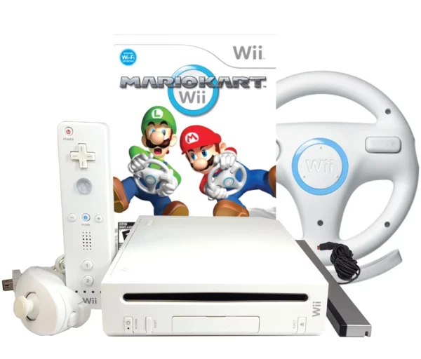 Console Wii Blanche - Occasion  (Boite avec Wii Sport + Mario Kart bundle) – Image 2