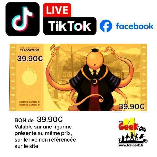 Bon Live Tiktok pour figurine 39.90€