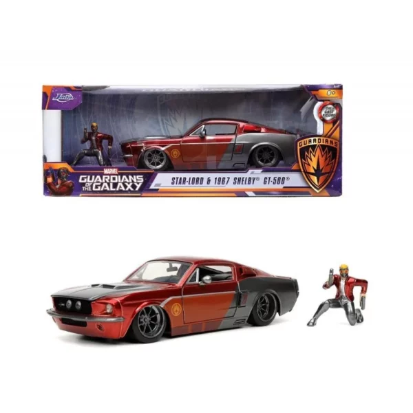 Véhicule Figurine MARVEL - Star Lord 1967 Ford Mustang - 1:24 Destock