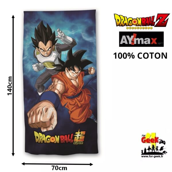 Serviette DBZ - Goku & Vegeta -100% Coton 70x140cm