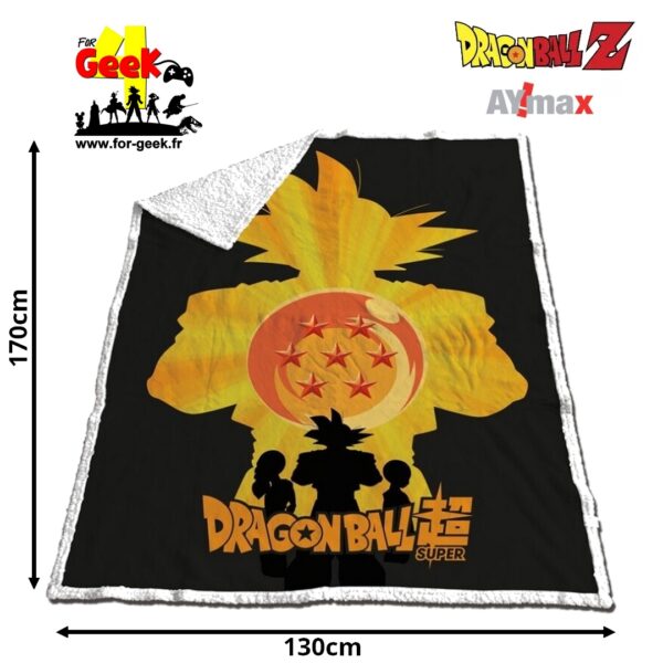 Couverture DBZ - Sherpa 130x170cm - Goku silhouette DBS