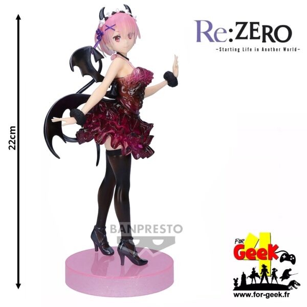 Figurine - RE ZERO - Ram - Figurine Clear & Dressy 22cm