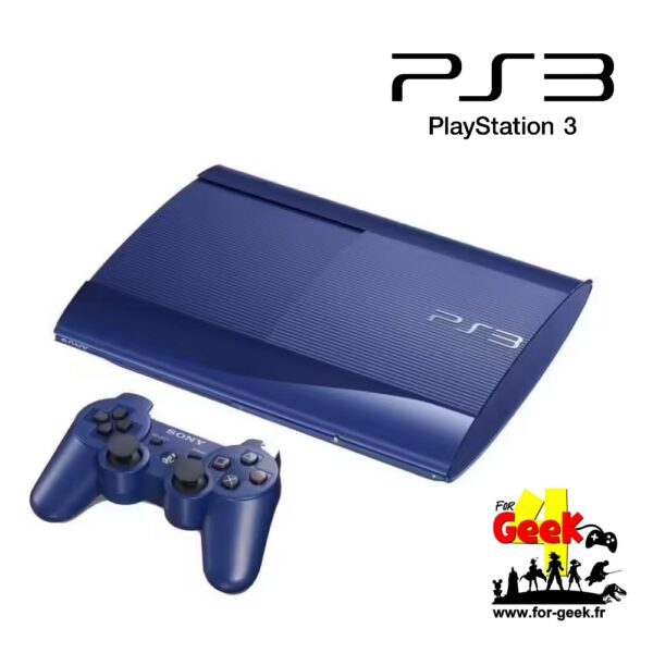 Console PS3 Ultra Slim Bleu 500Go OCCASION