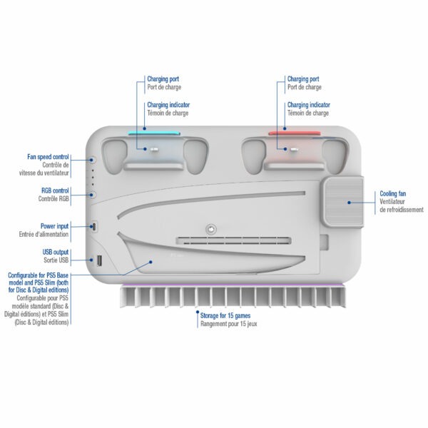 Station Ventilée RGB et Charge pour PS5/PS5 Slim/PS5 PRO – Image 4