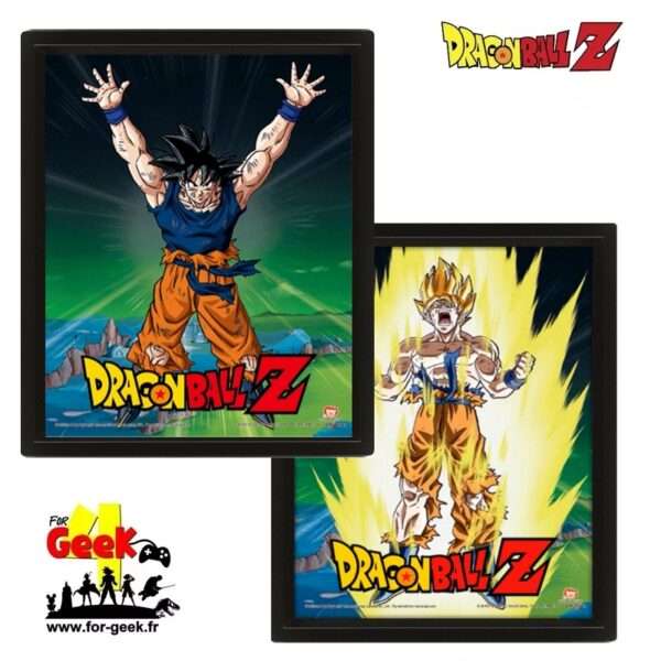 Cadre 3D DBZ - Goku transformation - 26x20cm