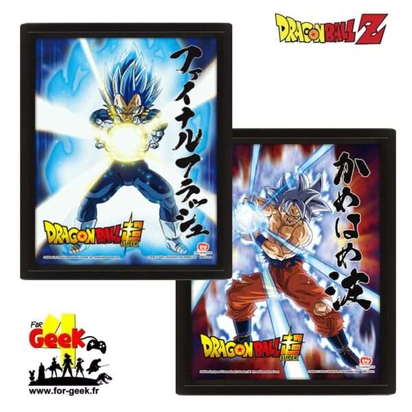 Cadre 3D DBZ - Vegeta/Goku 26x20cm