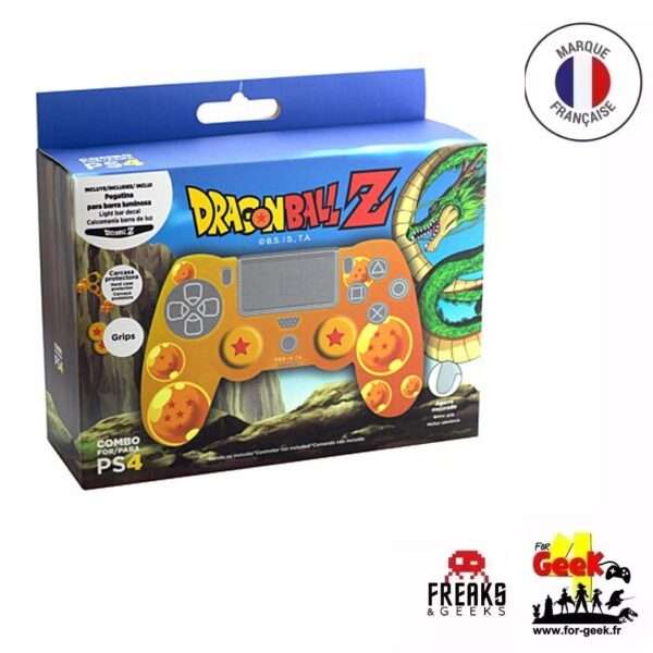 Coque rigide + Grips pour Manette PS4 DBZ