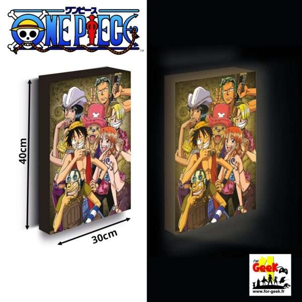 Cadre Lumineux ONE PIECE - Chopper With Friends - 40X30 Cm